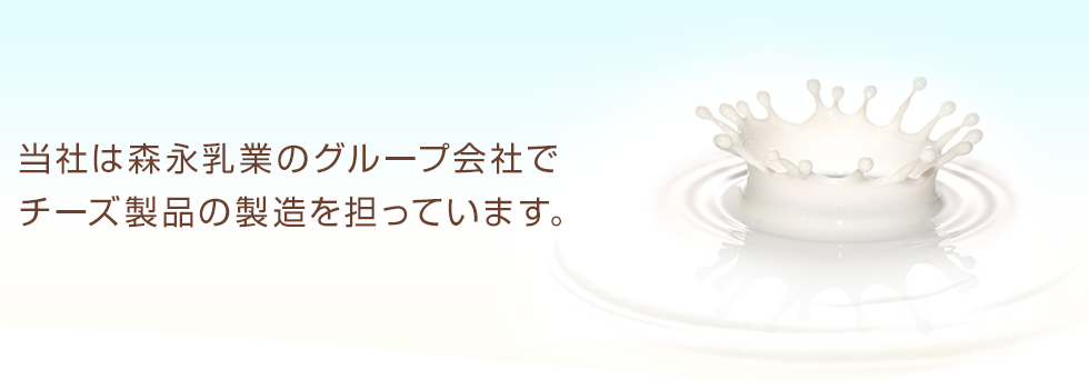 当社は森永乳業のグループ会社でチーズ製品の製造を担っています。